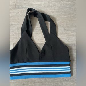 Zara crop top. Black with stripes. Size small.